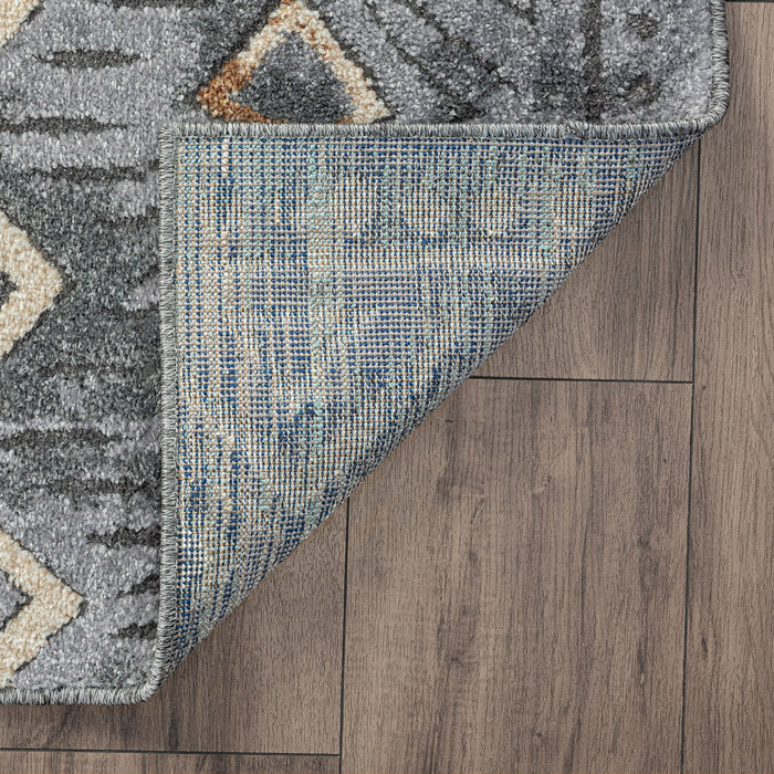 Union Rustic Koury Performance Dark Gray Rug Wayfair